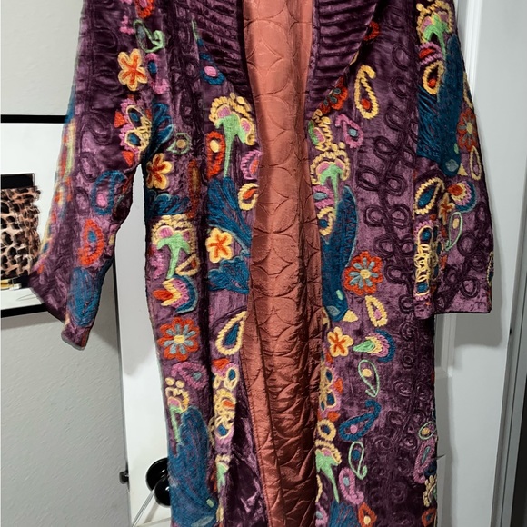 New With Tags Free People Classic Floral Print Duster Coat - Picture 2 of 4